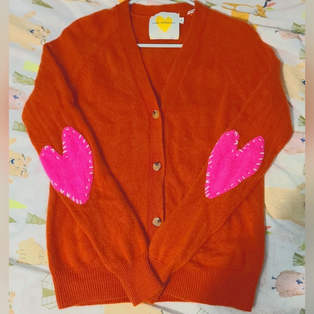 Kerri Rosenthal Orange Cardigan Nw/o Tags